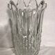 Paire ancien vase verre moulé France années 70 vintage