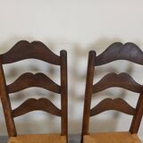 Straw brutalist chairs, set of 4