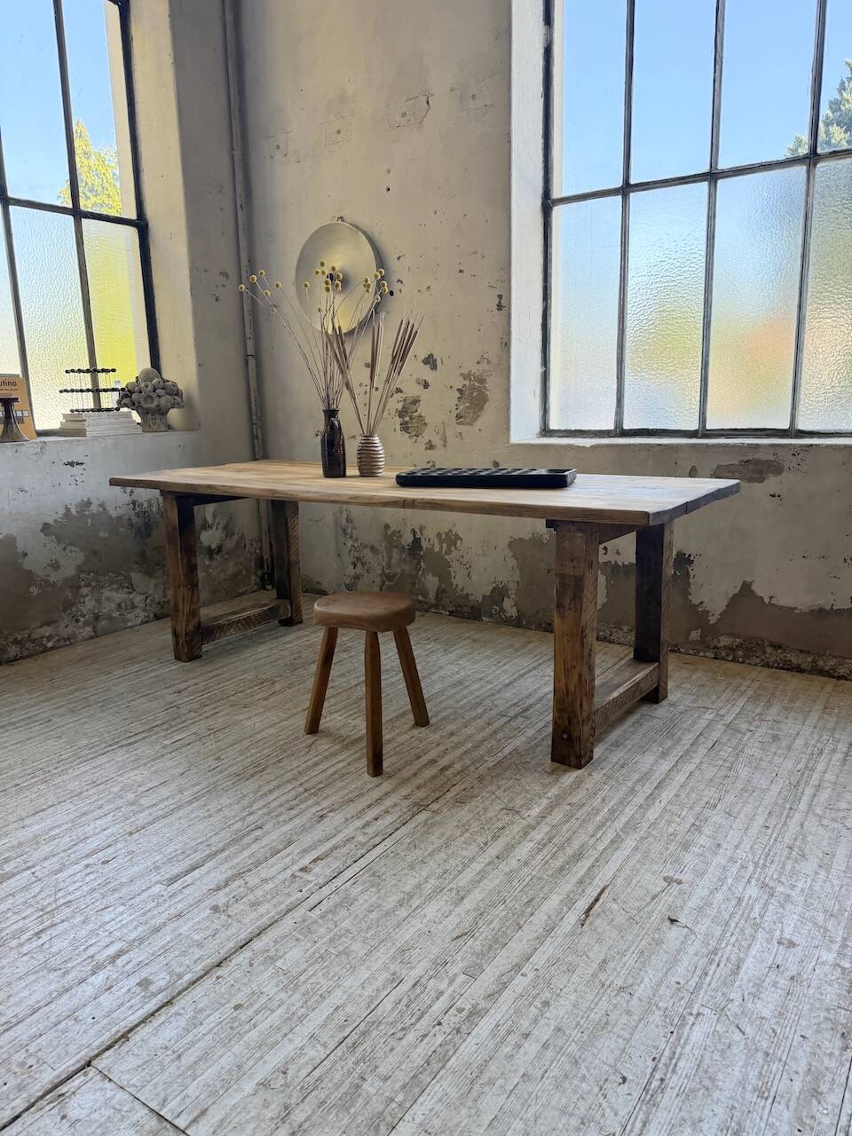 1950s pine farmhouse table 220cm