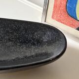 Black glazed ceramic catchall, 1950s design