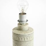 1960s white Rimini ceramic table lamp by Aldo Londi for Bitossi Italy