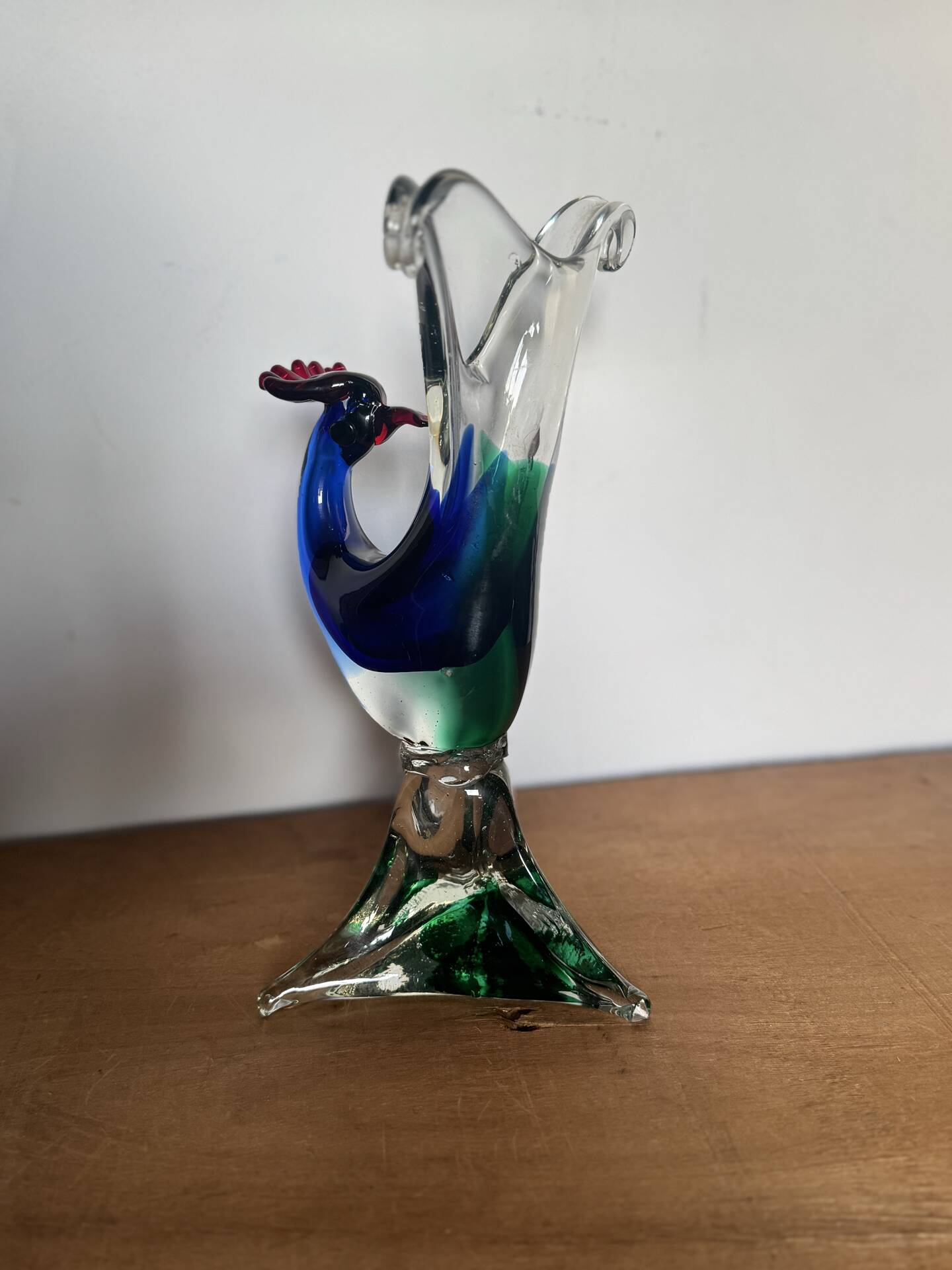 Vintage Murano Sommerso glass bird
