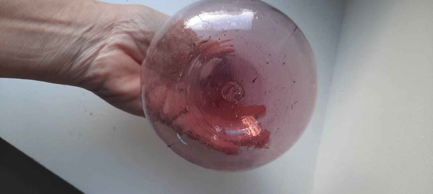 Vase violet bullé