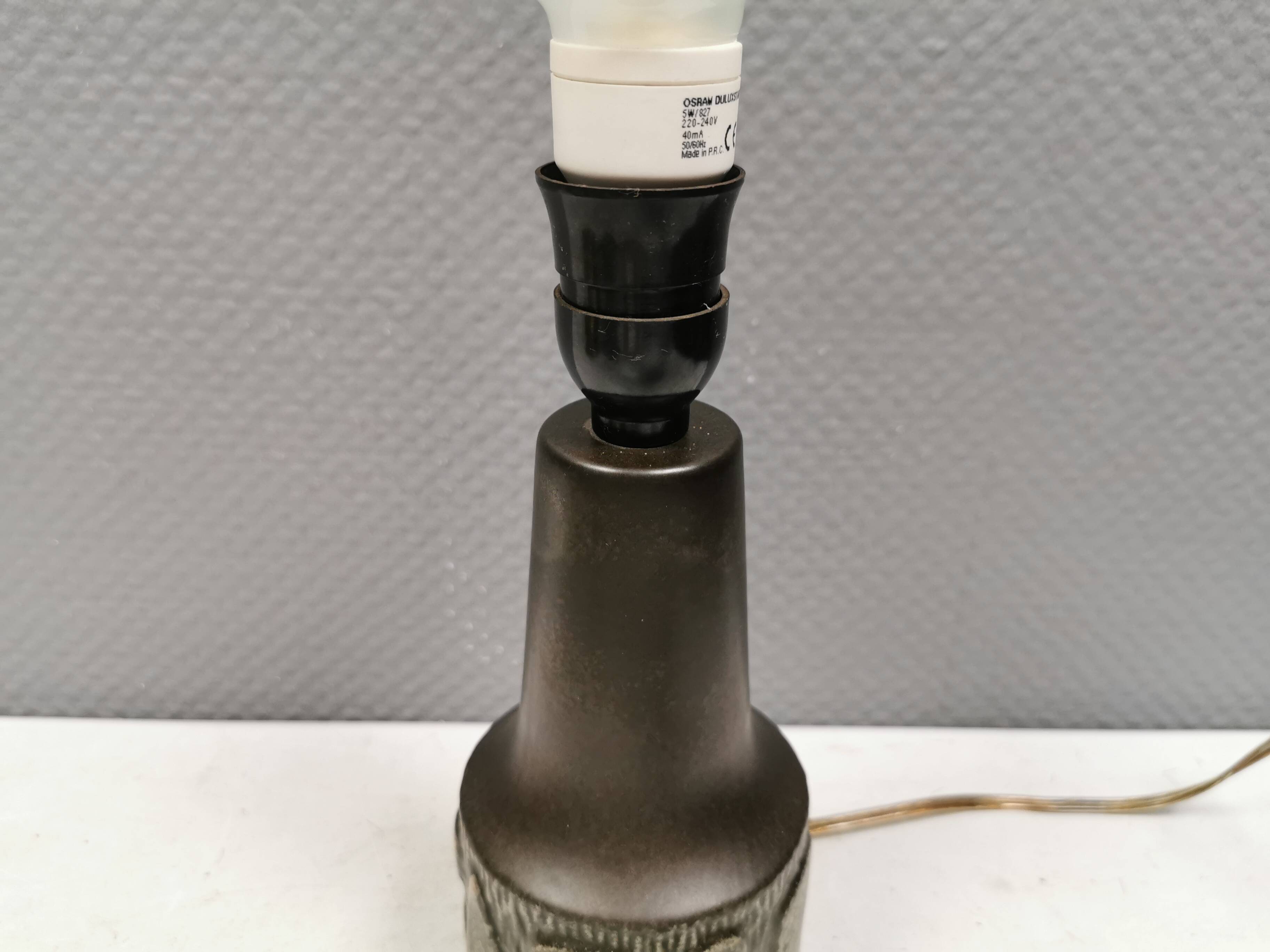 Ceramic table lamp from Danish Johgus, 1970s–80s.