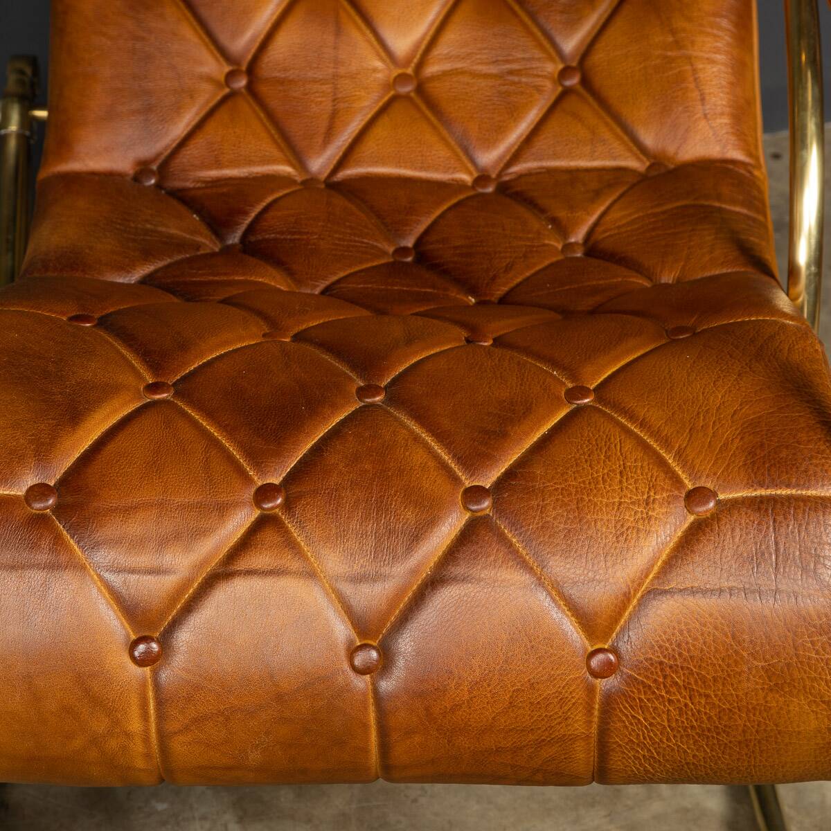 Mid 20thc british made pair of leather rocking chairs c.1950