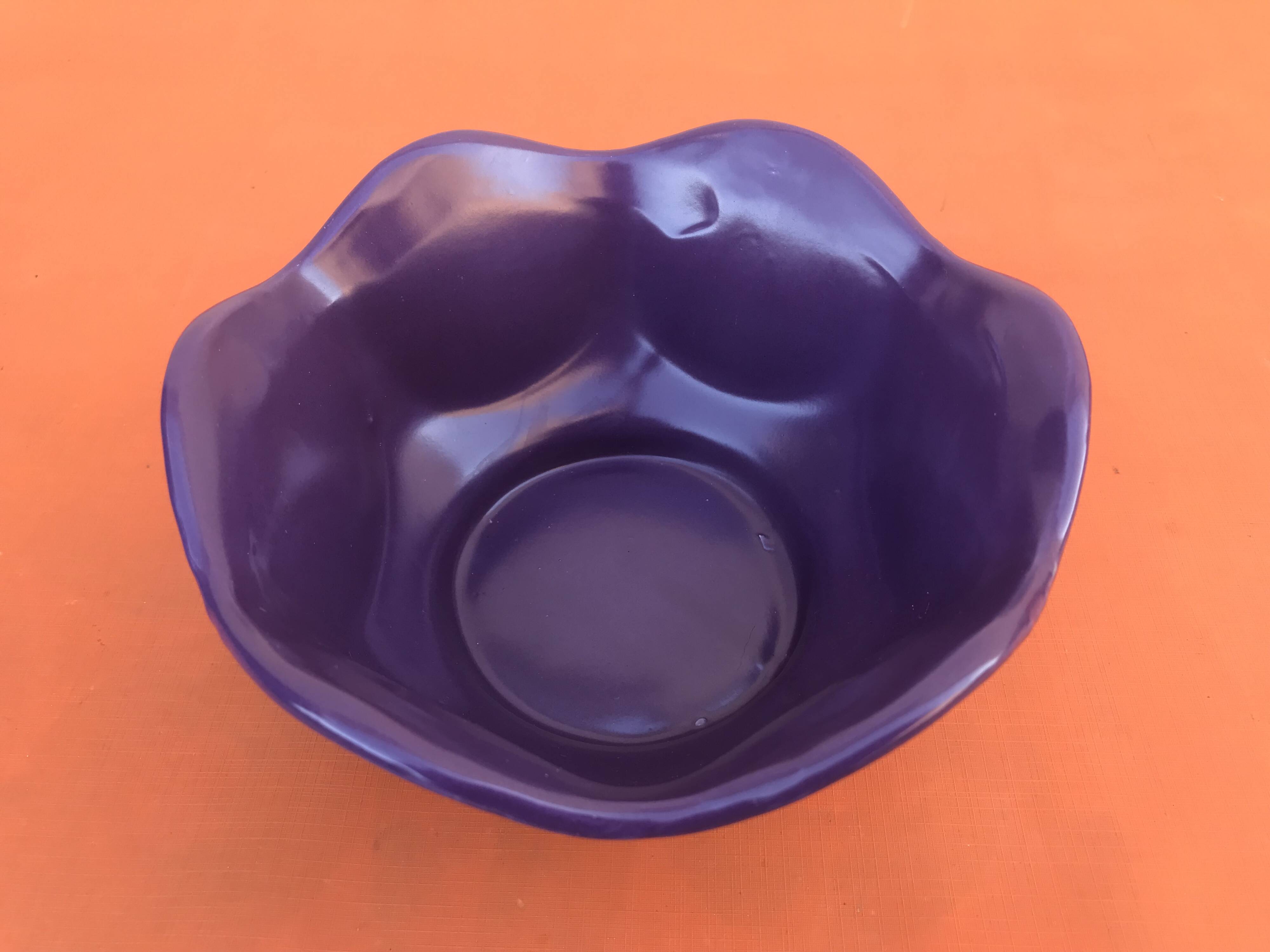 Polylobe Ceramic Planter / Decorative Pot on Pedestal