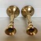 Pair of brass candle holders