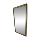 Miroir mural en métal texturé embossé et miroir biseauté