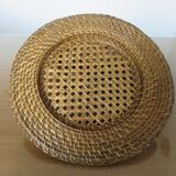 Set of 6 under plates in rattan and canning