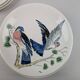Gien service model birds in polychrome earthenware hand painted