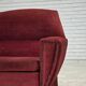 1970s, Danish 2-seater sofa, red furniture velour.