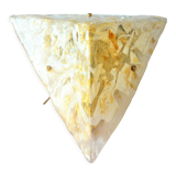 Murano glass ceiling lamp, Maestri Vetrai, mid century, triangle, gold, gilded