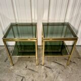 Pair of Guy Lefèvre side tables, 1970s