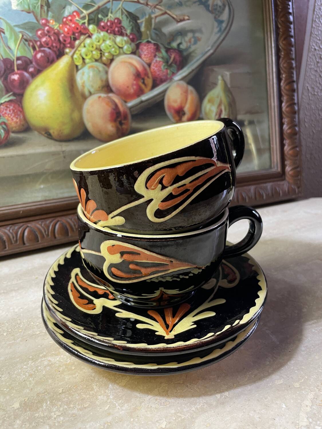 Alsatian ceramic lunch set