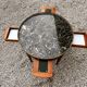 Games table or side table marble and walnut