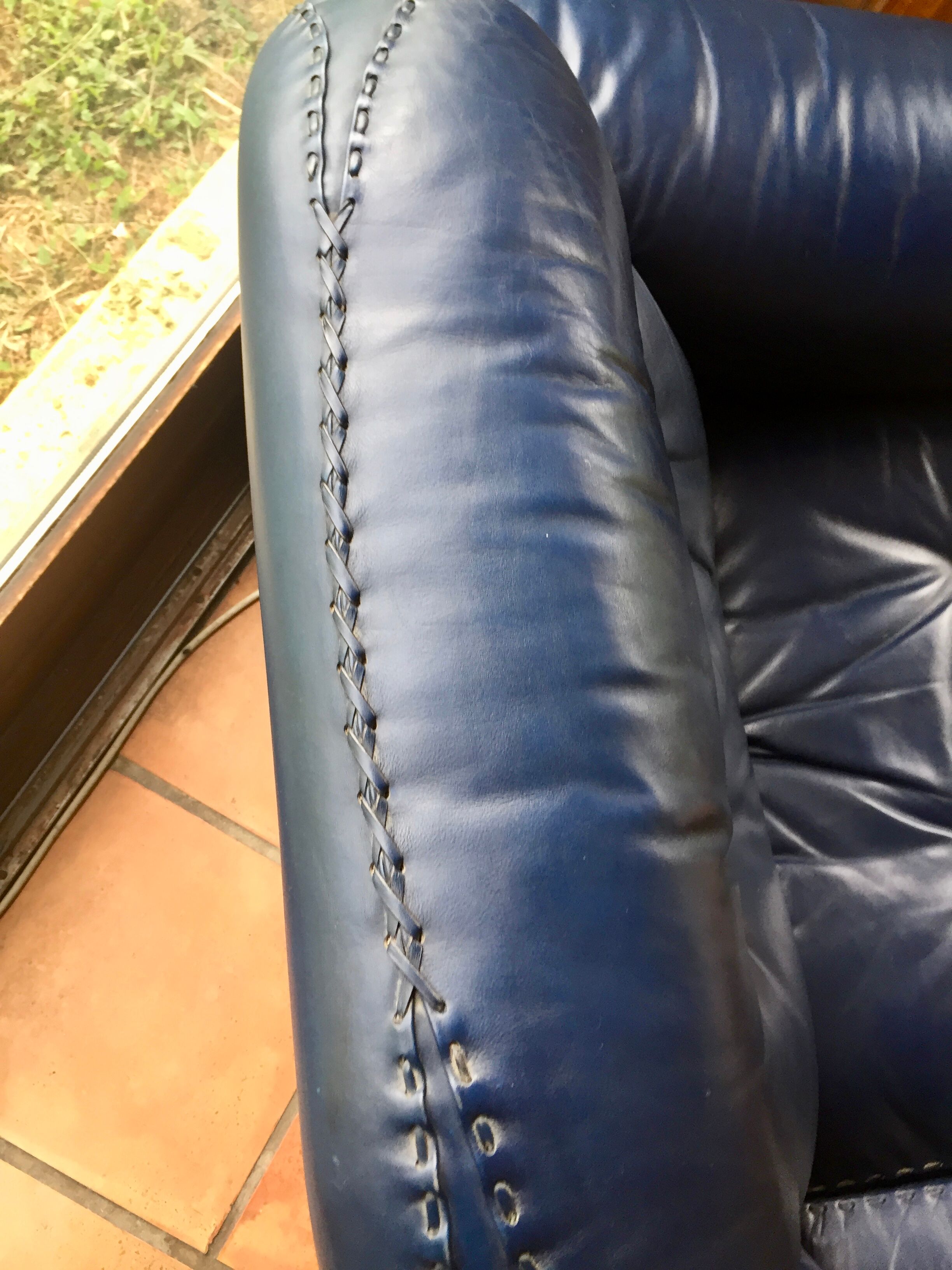 Canape de sede ds 101 blue leather