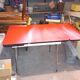 Extendable table + drawer in red Formica – Vintage
