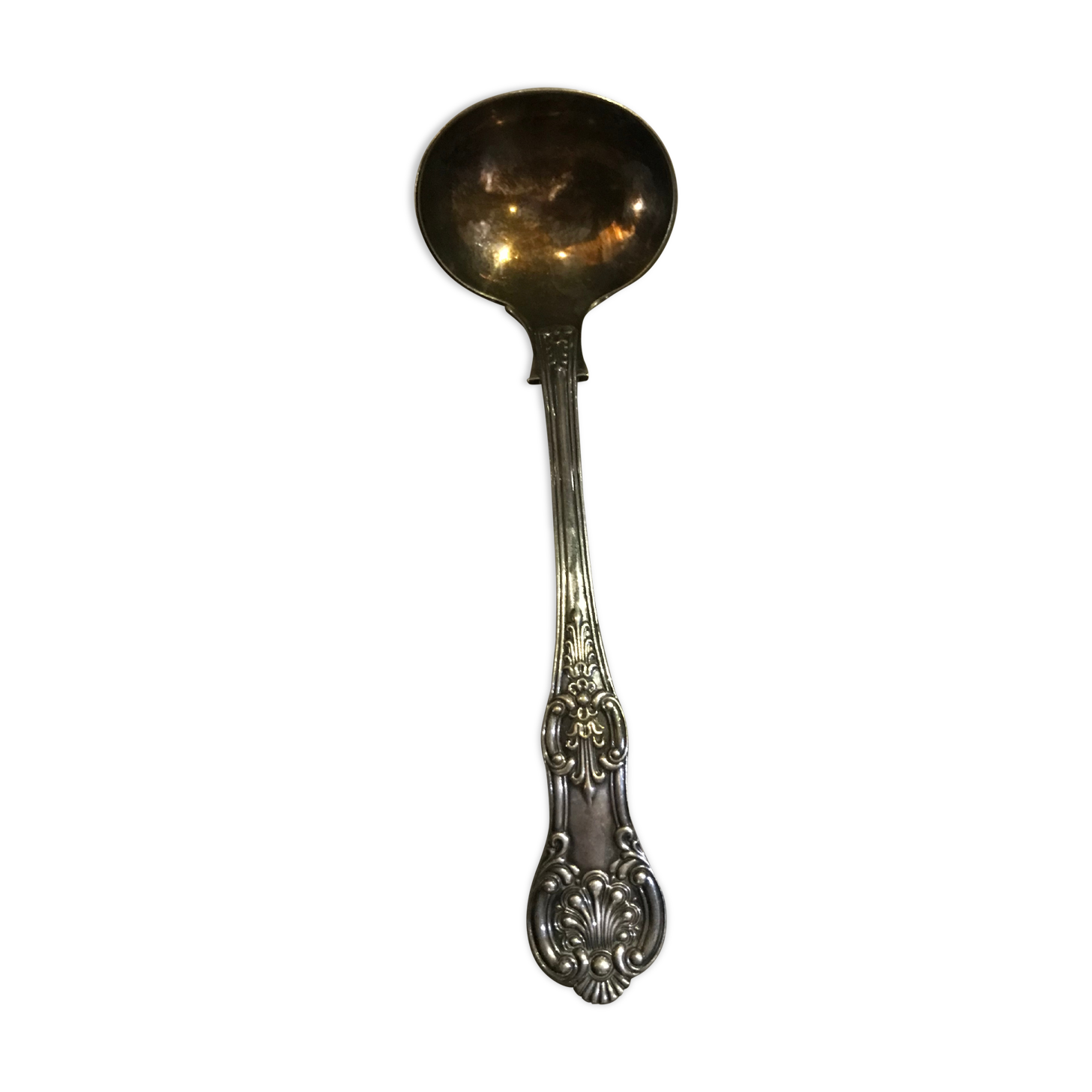 Small silver metal ladle