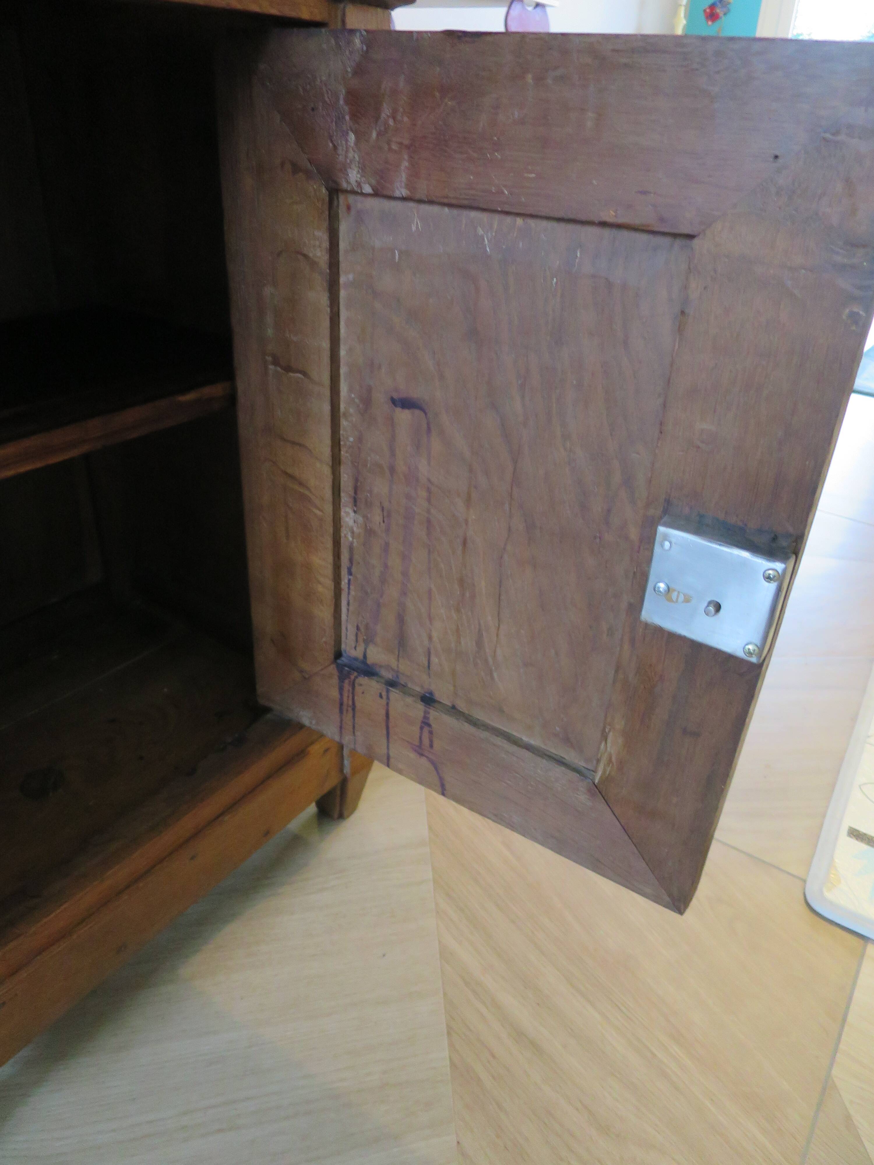 Jam cupboard - small sideboard - light oak stain - Directoire style