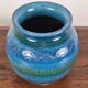 Glazed terracotta vase Rimini Blue by Aldo Londi for Bitossi, Italy, 1960.