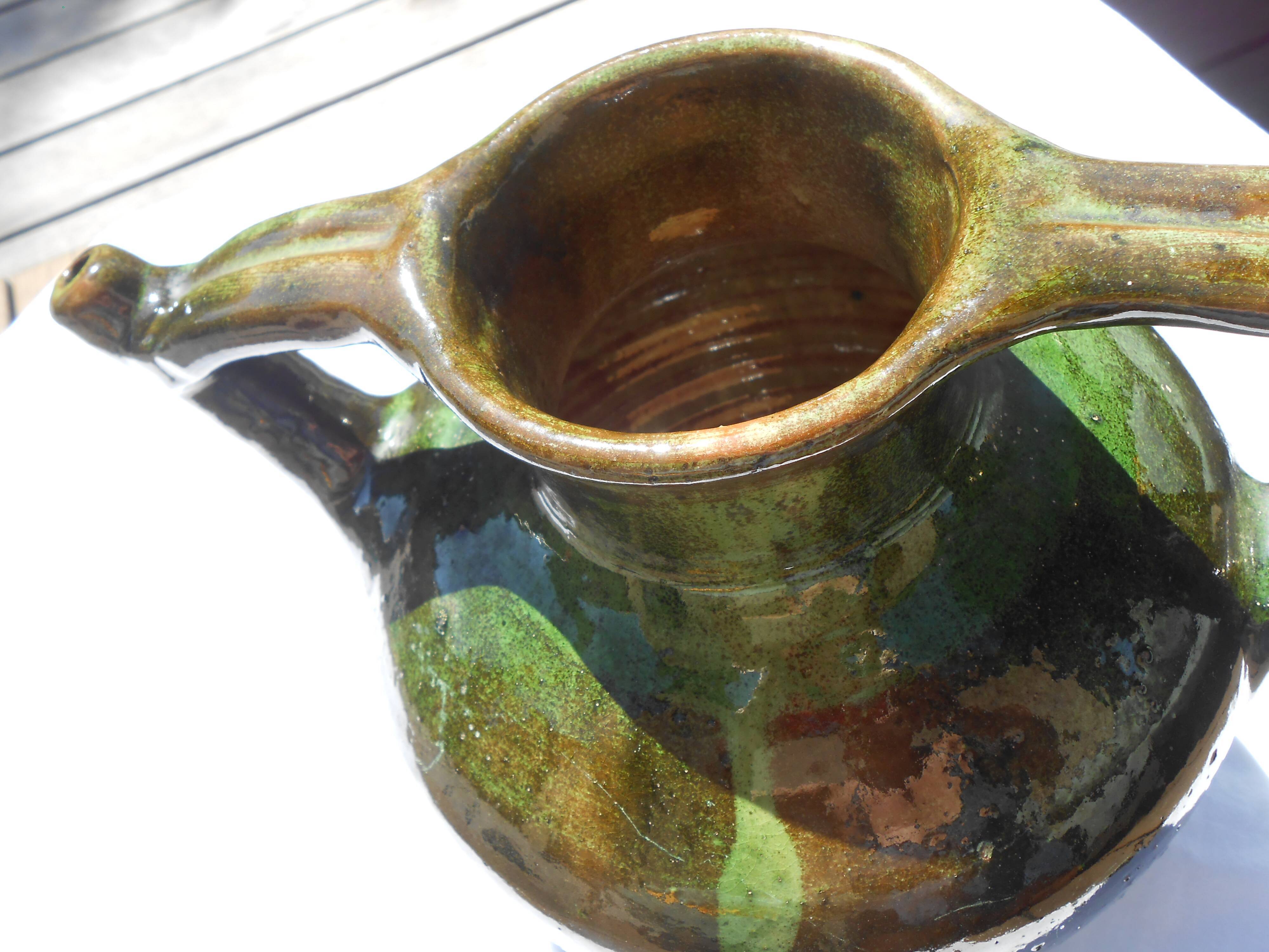 Glazed stoneware jar