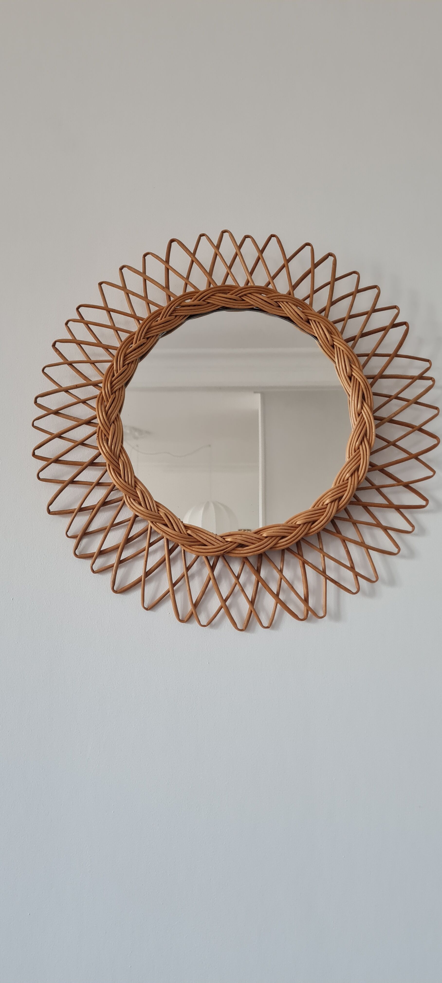 Wicker mirror
