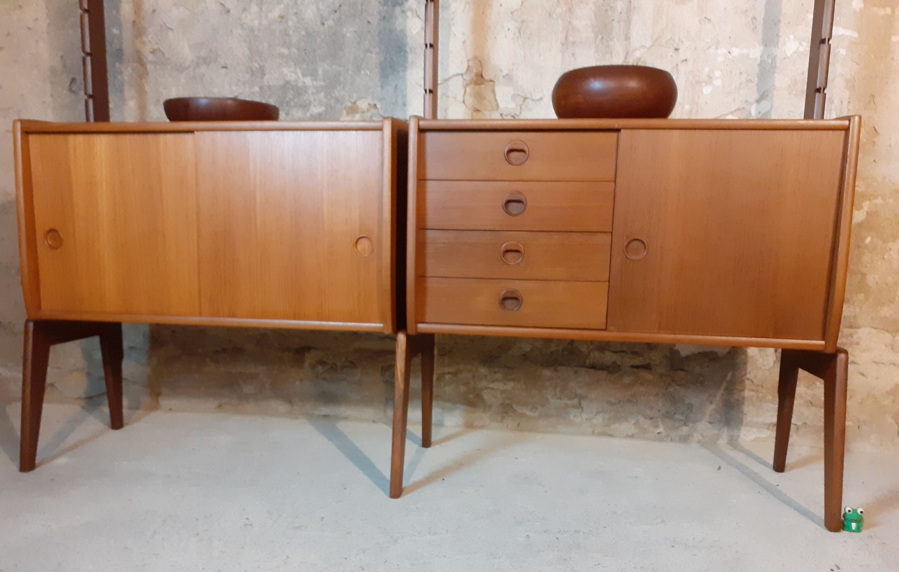 Norwegian teak storage furniture, Ergo model, 2 modules by blindheim