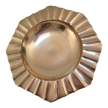 Empty octagonal pocket solid brass design 80s