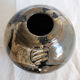 Enamelled sandstone vase