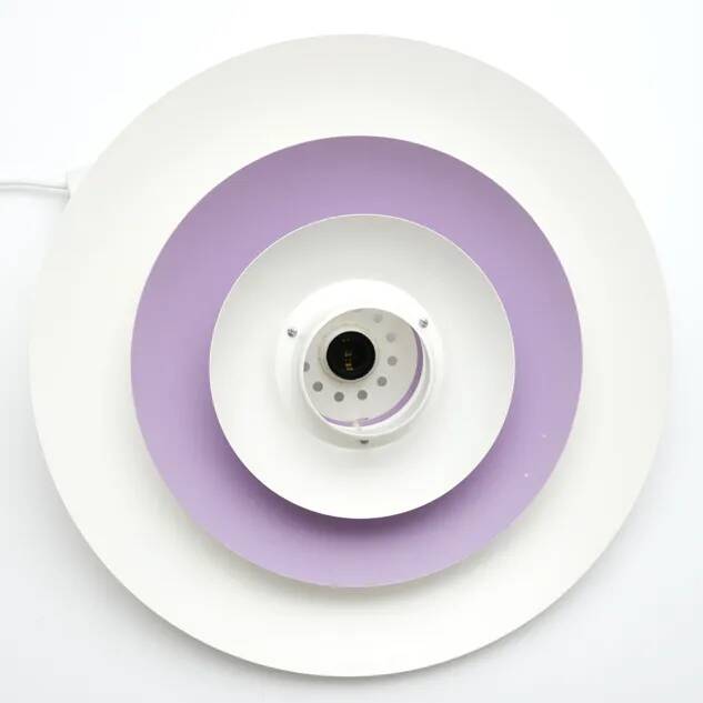 White Scandinavian Form Light lamp, 1970s