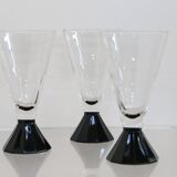 Ensemble de 3 verre à pied / eau Luminarc, 1980, neuf