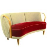 Danish Banana Sofa By N.A. Jørgensen Møbelfabrik, 1950s