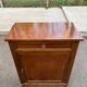 Louis XVI buffet with a confiturier in wood and white marble from the 19th century.