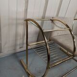 Bench armchair furniture chrome gold 70s