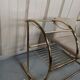 Bench armchair furniture chrome gold 70s