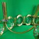 Lustre en métal doré et verre