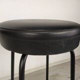 3 tabourets de bar noir vintage