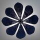 Large hanging flower petals vintage basketry