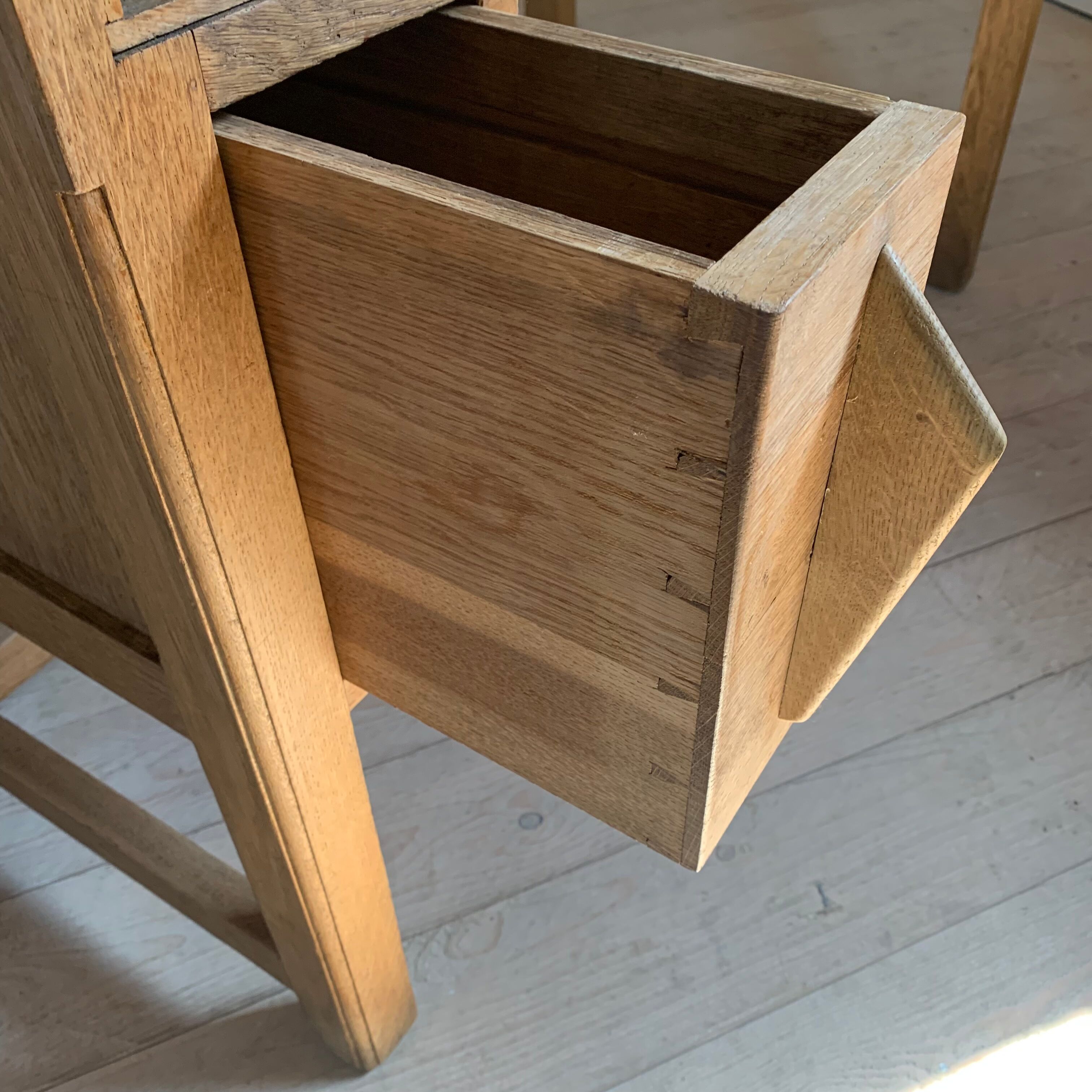 Vintage solid oak craft desk