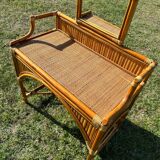 Bamboo and rattan dressing table