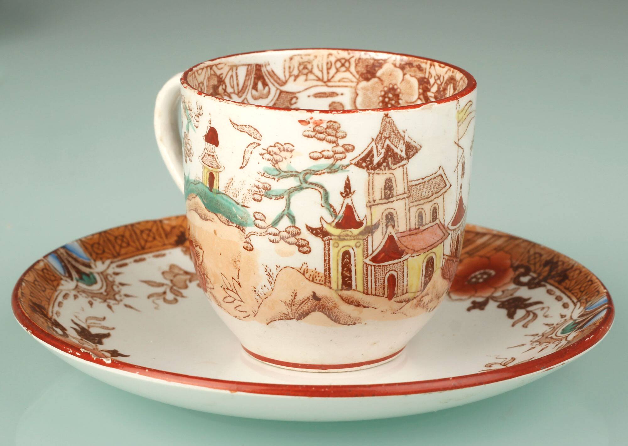 Coffee service Sarreguemines model Kyoto, 19th century