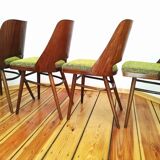 Ensemble de quatre chaises O. Haerdtl, Ton, Holesov, Tchécoslovaquie, les années 60