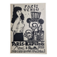 Affiche signée MissTic Paella 1999, Paris Kapitale, édition Limitée Gal. Attali, 33 cm par 46 cm