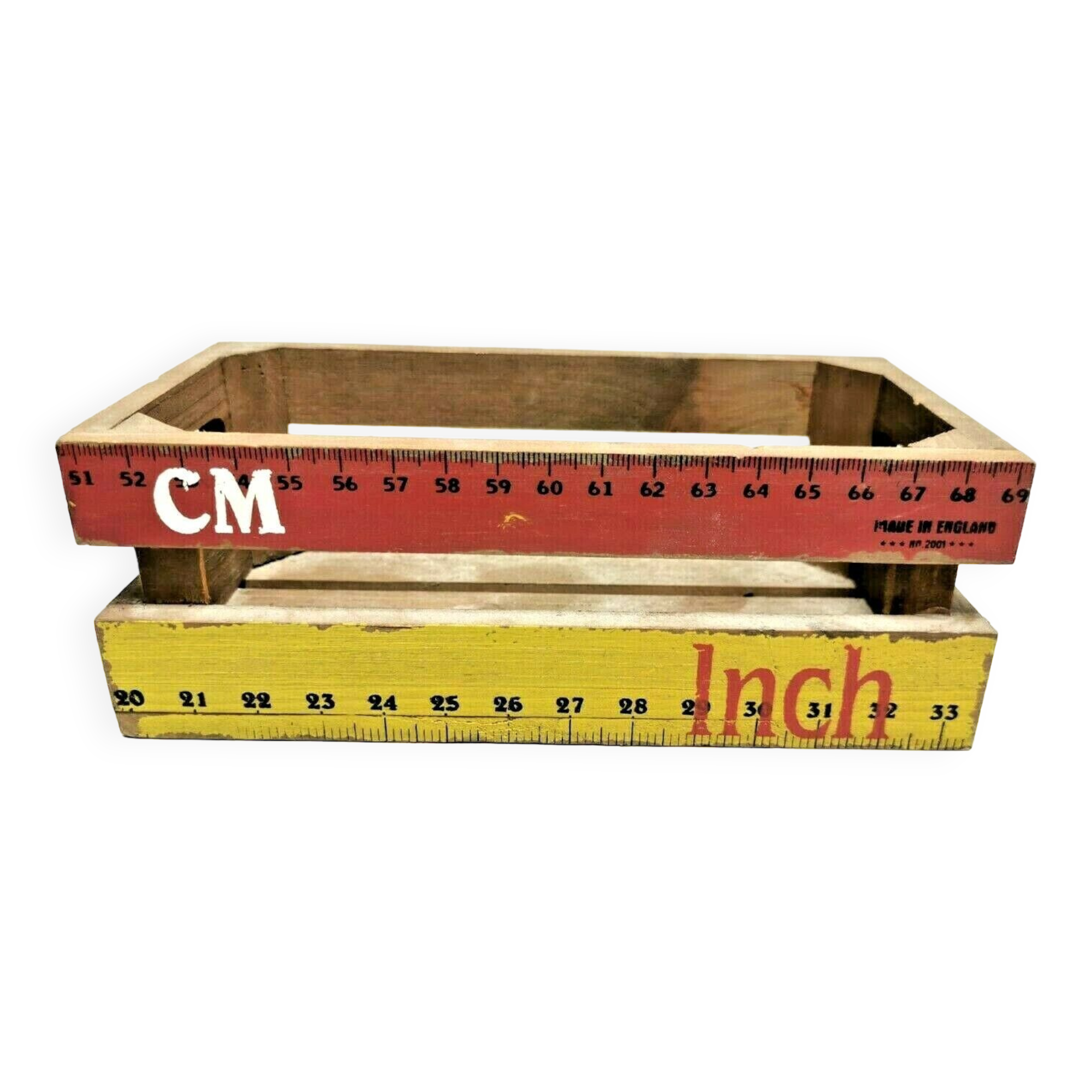 small vintage wooden box Made in England, decoration Tailor Haberdashery Seamstress ...