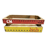 small vintage wooden box Made in England, decoration Tailor Haberdashery Seamstress ...