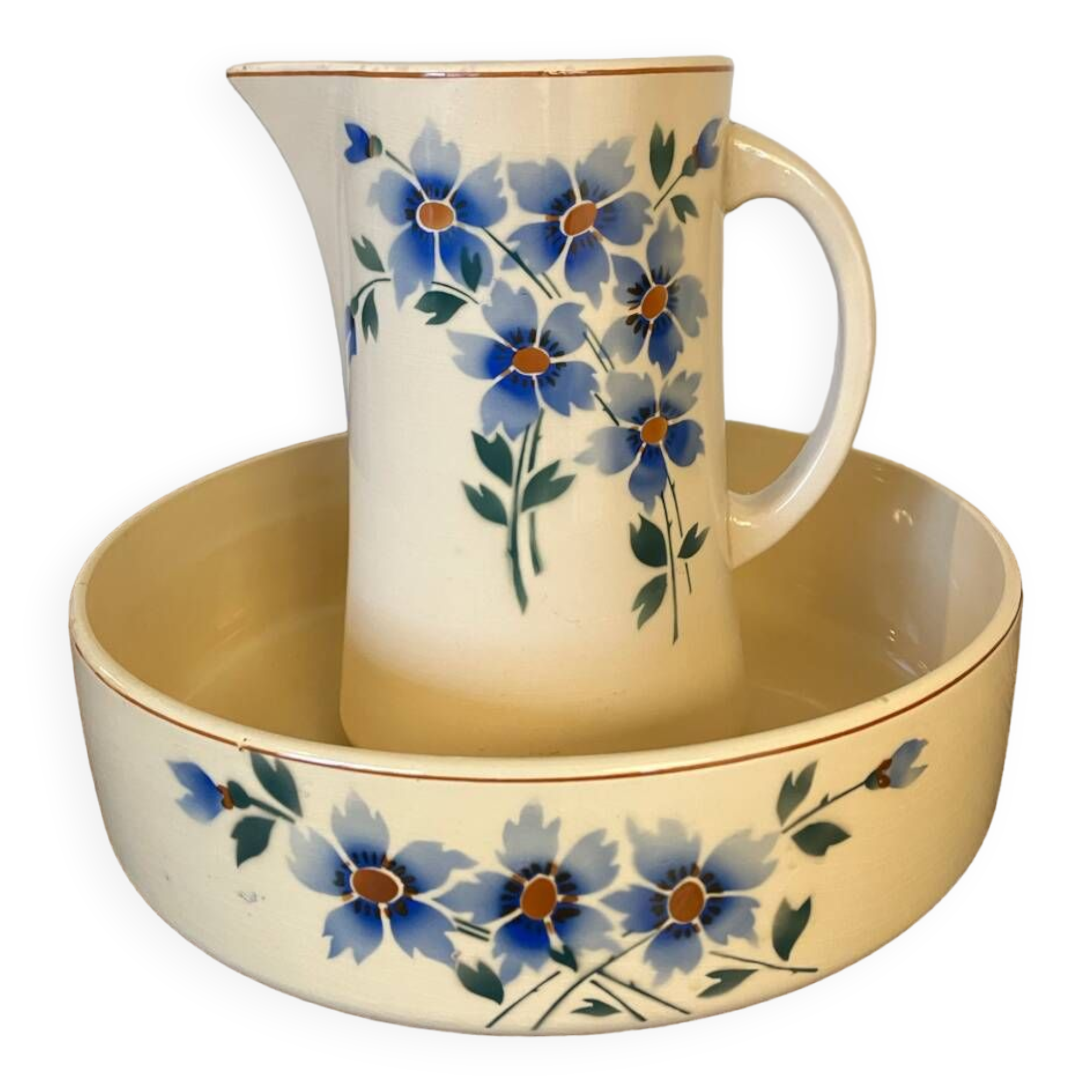 ENSEMBLE DE TOILETTE 3 pièces Moulin des loups hamage Nord Modèle Pompadour EUR 39,00 - FR
