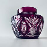 Ancient plum crystal vase