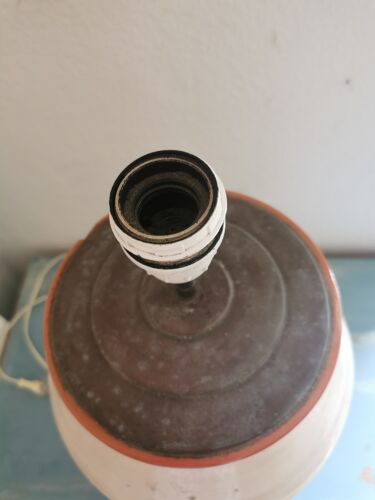 Pied de lampe vintage en céramique patiné