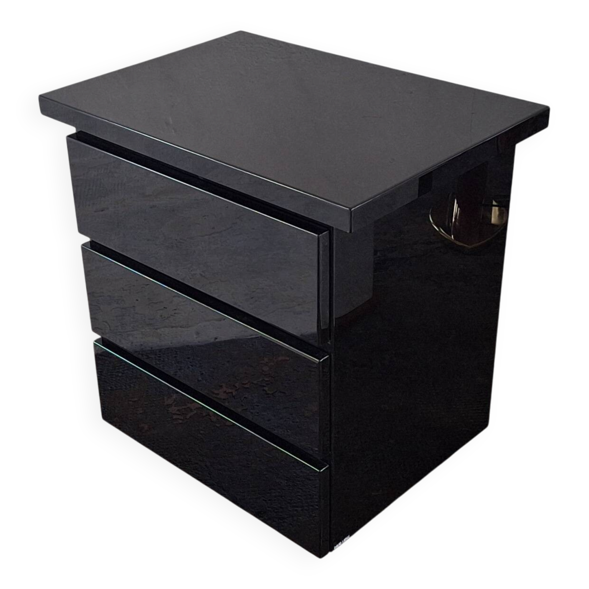 Commode en laque de David Lange Roche Bobois, signée, années 1970.