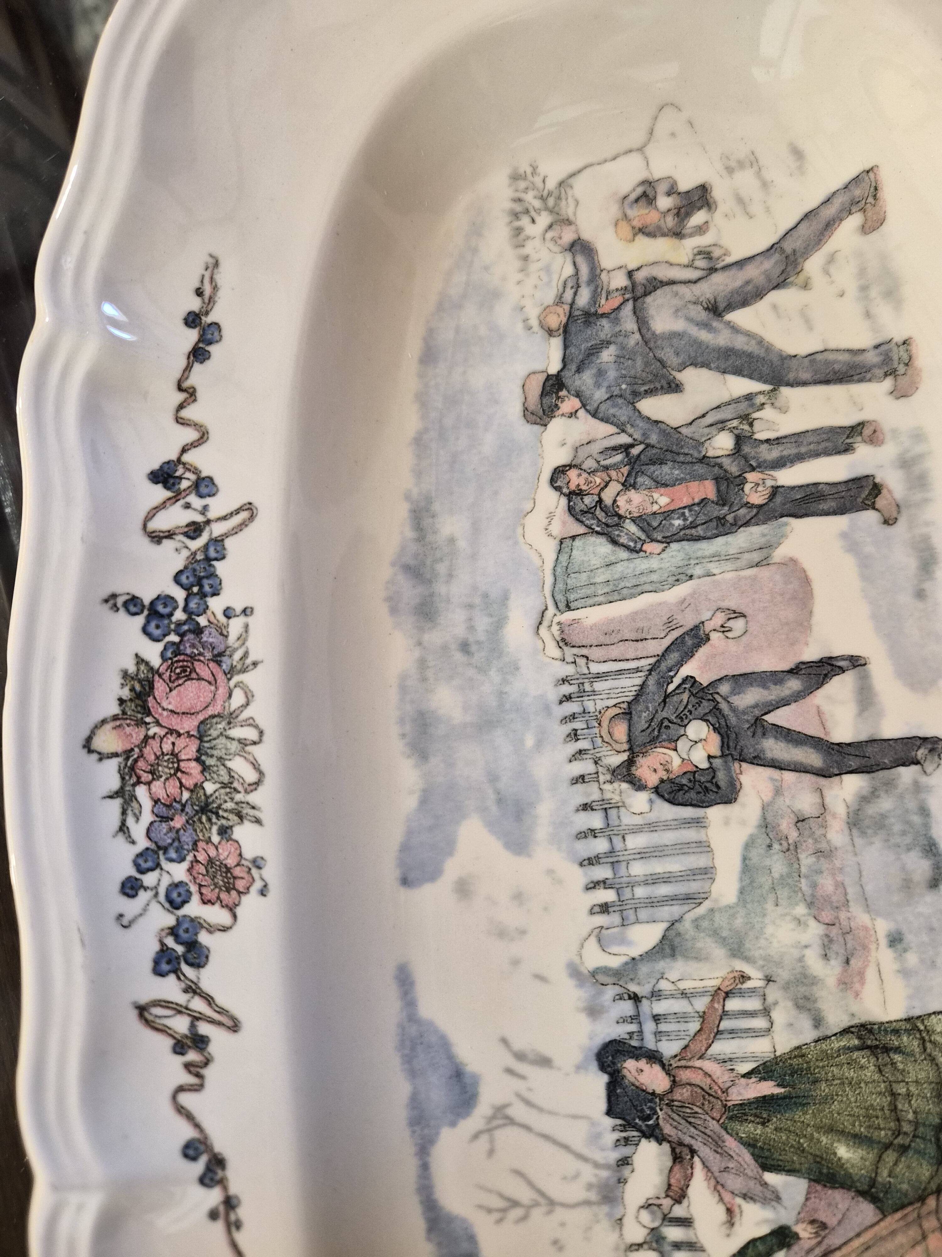Plate Obernai Faïencerie Sarreguemines